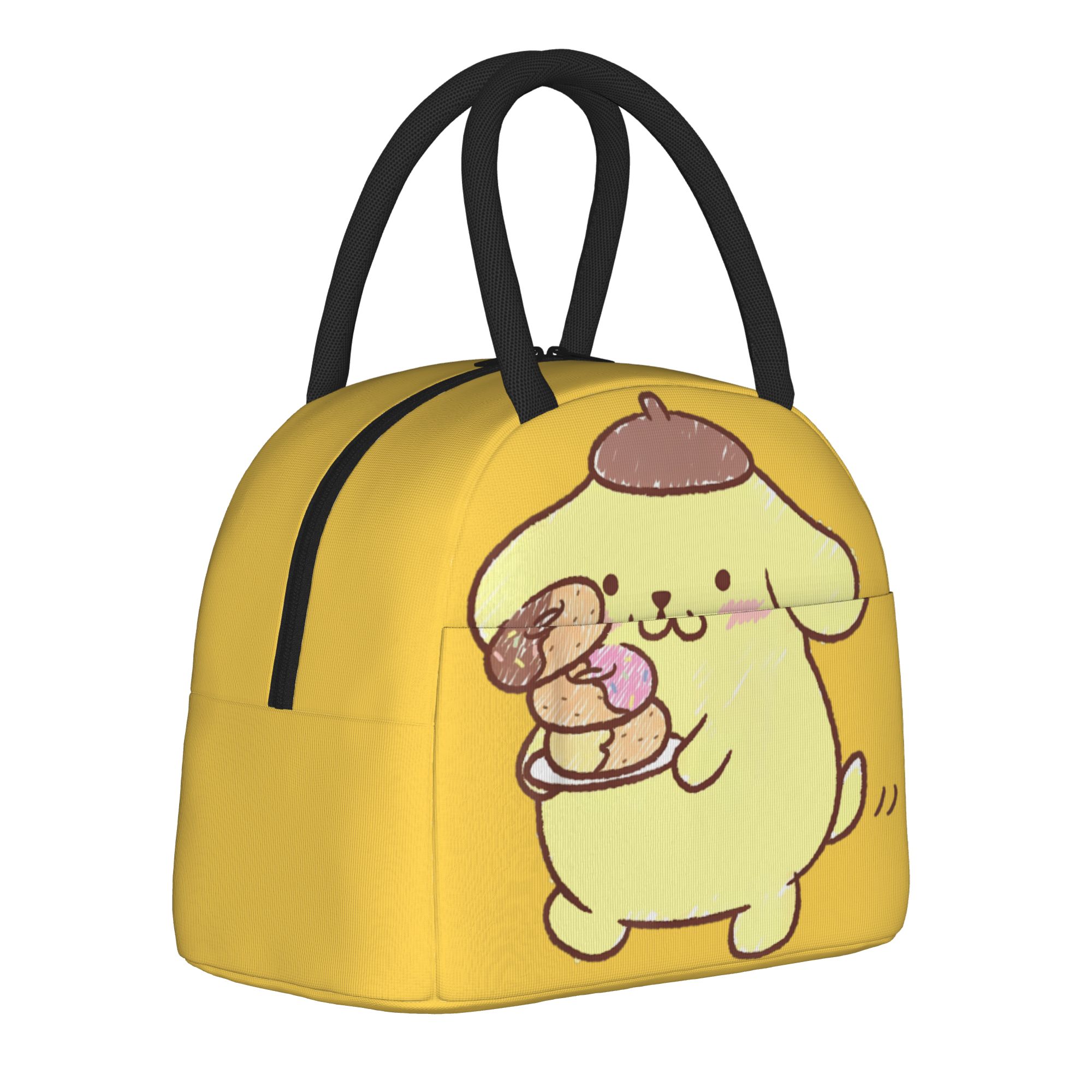 Tote Bag Sublimation - Pompompurin Donuts Isolierte Lunchtaschen, auslaufsicher, Cartoon-Mahlzeitenbehälter,