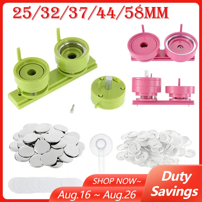 Button Badge Blank - 100Sets 25/32/37/44/58mm Abzeichen Pin Button Maker