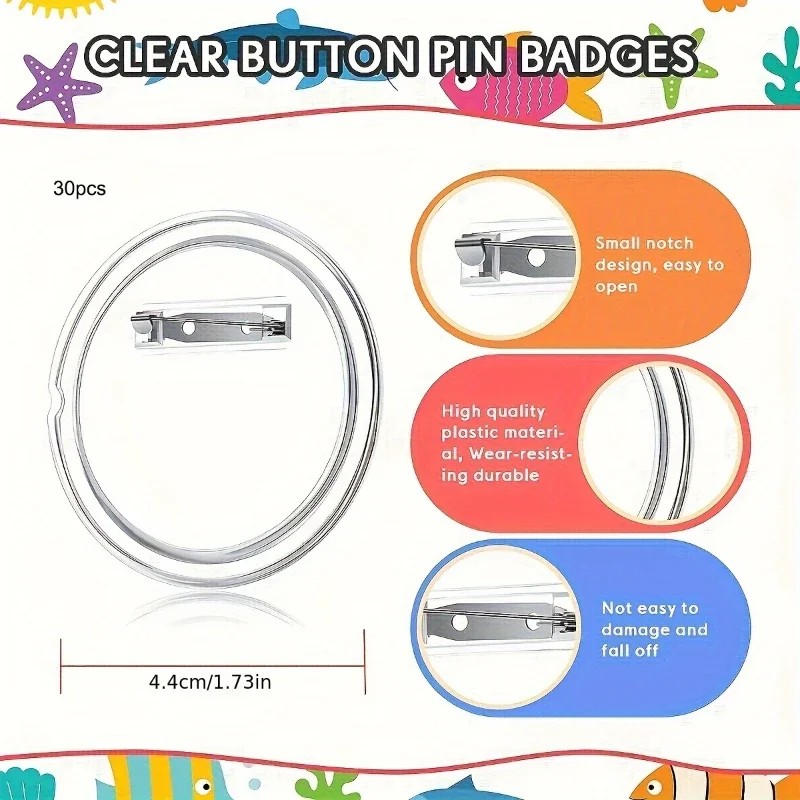 30 Stück Acryl-Rohlinge für Bu – Button Badge Blank Bewertung und Preis