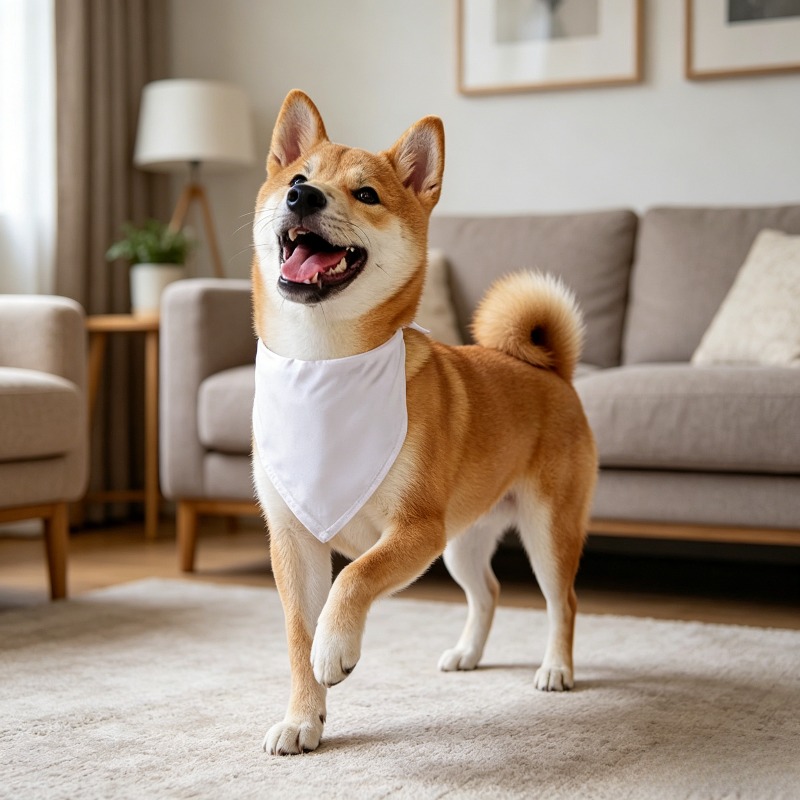 Weißes Hundehalstuch in Dreiec – Bandana Blank White Bewertung und Preis